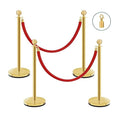 Gold Stanchions with Red Velvet Ropes by Unknown