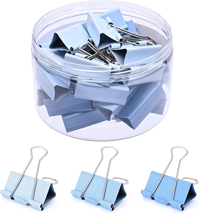 Temiary Aesthetic Binder Clips, Binding Paperwork Clamps by Temiary
