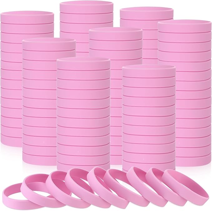 Liliful 100 Pcs Silicone Rubber Wristbands Rubber Wristband Bracelet Bands by Liliful