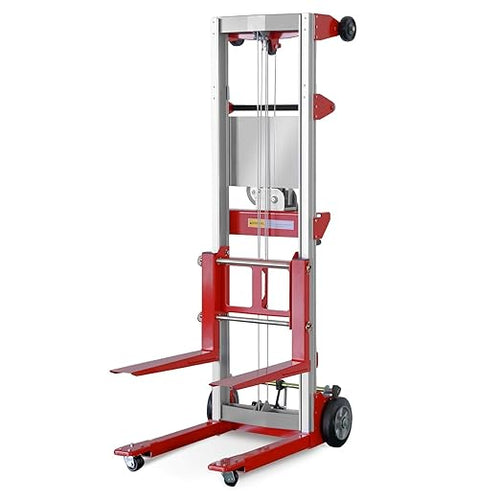 122" Material Lift Winch Stacker, 400 lbs Capacity Manual Material Lifts by ELOMBR