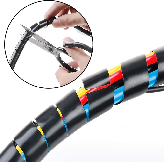 33FT XHF 5/16" Spiral Cable Wrap 8mm Cord - Image 4