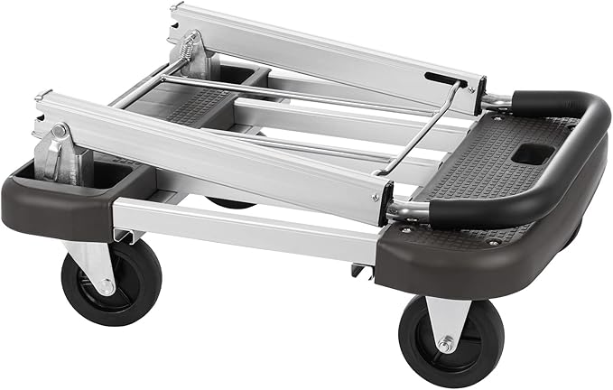 Foldable Platform Cart 29" x 17" x 35" Aluminum Platform Truck 330lbs Capacity - Image 2