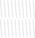 PATIKIL 20 Pcs Loose-Leaf Paper Binding Clamps, Transparent White Plastic Paper by PATIKIL