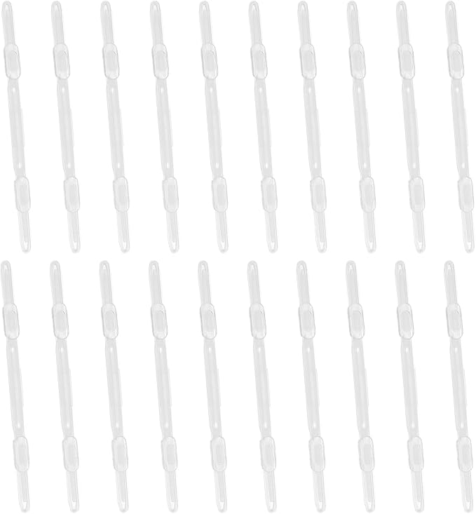 PATIKIL 20 Pcs Loose-Leaf Paper Binding Clamps, Transparent White Plastic Paper by PATIKIL