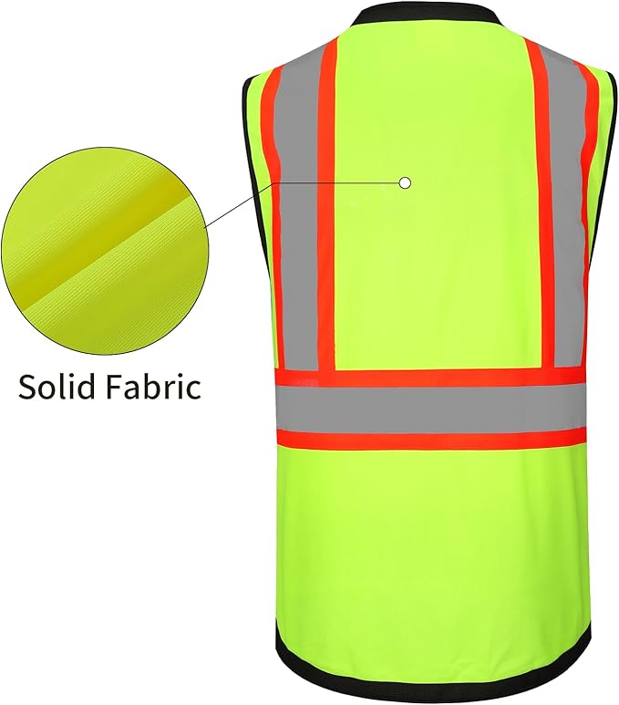 ProtectX 6 Pockets High Visibility Safety Vest - Image 2