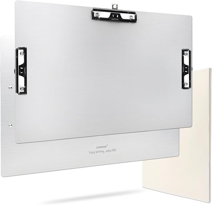 Three Clip Aluminum 11x17 Clipboard Metal Stainless Hangable Clipboards Art Pen - Image 7