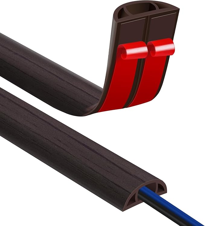 Floor Cord Covers for Wires 20FT Cable Hider Wire Cover Self Adhesive Cord by JAHOMFAI