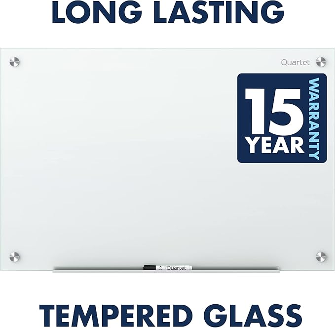 Quartet Glass Whiteboard, Non-Magnetic Dry Erase White Board, Includes - Image 8