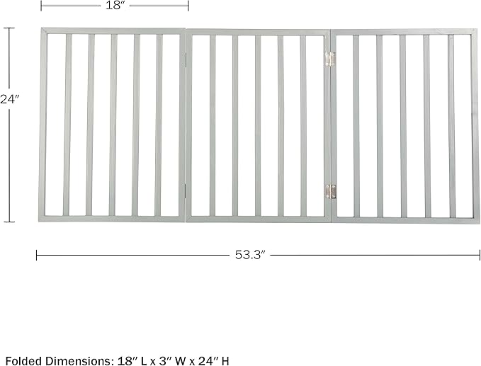 Pet Gate - 3-Panel Indoor Foldable Dog Fence - Image 9