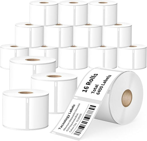 16 Rolls 6400 Labels Compatible by Tacnology