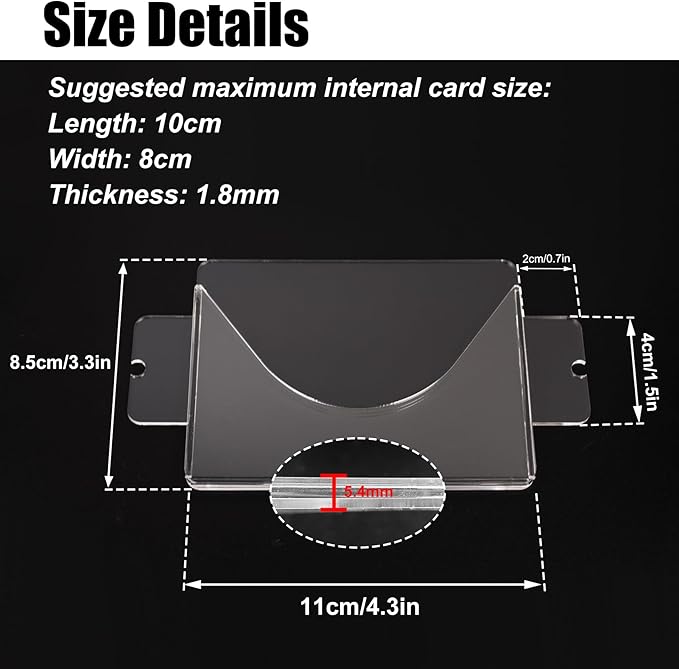 4 Pack Parking Permit Holder for Car Windshield, Acrylic Pass Holder - Image 2