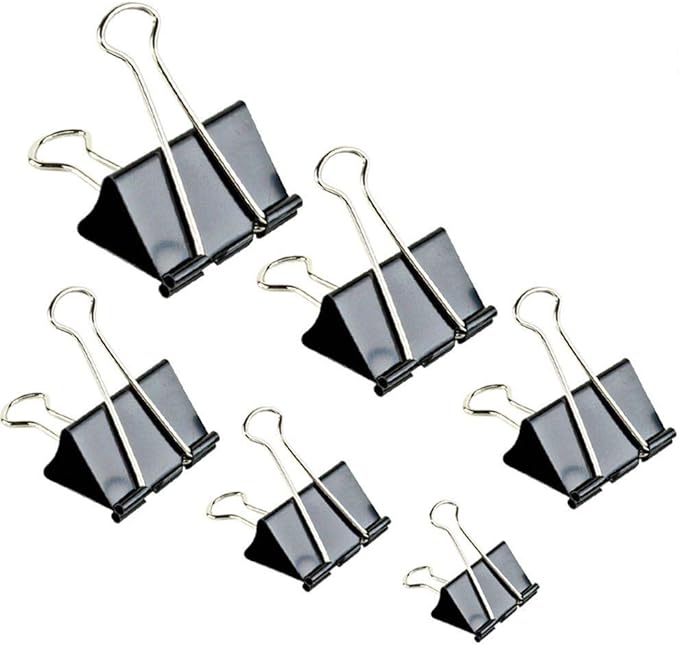 Binder Clips Paper Clamp for Paper-130 Pcs Clips Paper Binder Assorted Sizes by Apoulin