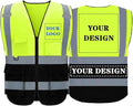BeautyWill Custom Safety Vest Logo Class 2 High Visibility Reflevtive Vest by BeautyWill