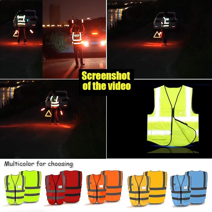 YOWESHOP High Visibility Safety Vest Custom Your Logo Protective Workwear 5 - Image 2