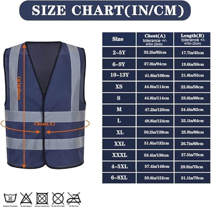 AYKRM 12 colour High visibility viz vest hi vis viz reflective work - Image 7