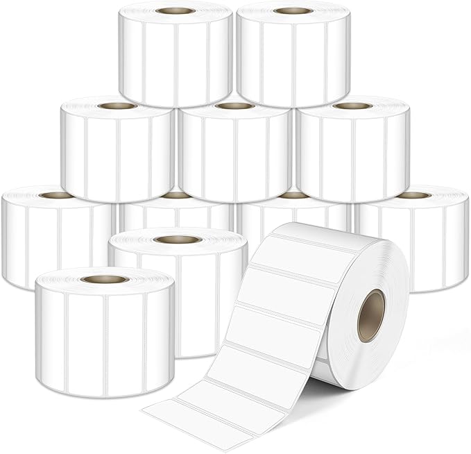 L LIKED 2.25" x 0.75" Direct Thermal Labels, Permanent Adhesive Address Barcode by LLIKED