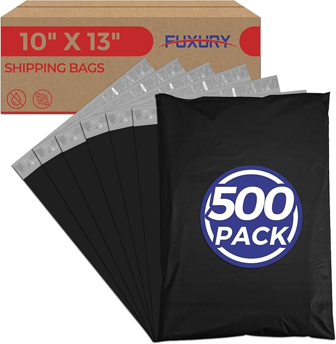 Fuxury 500Pcs Poly Mailers 10x13 Inch, Shipping Bags Bulk by Fuxury