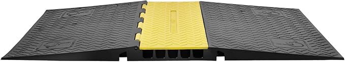 VEVOR 5 Channel Rubber Cable Protector Ramp, Heavy Duty 22000 lbs/axle Capacity - Image 9