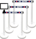 Retractable Stanchion, 6 SPECIALTY Posts + Signframe by VIP+Crowd+Control