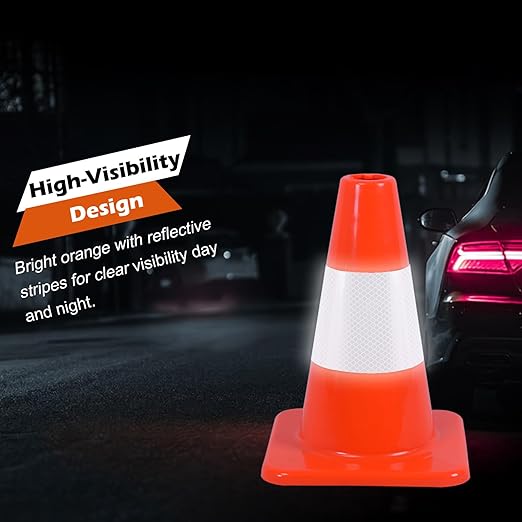 8 Pack 12" Traffic Safety Cones - Image 3