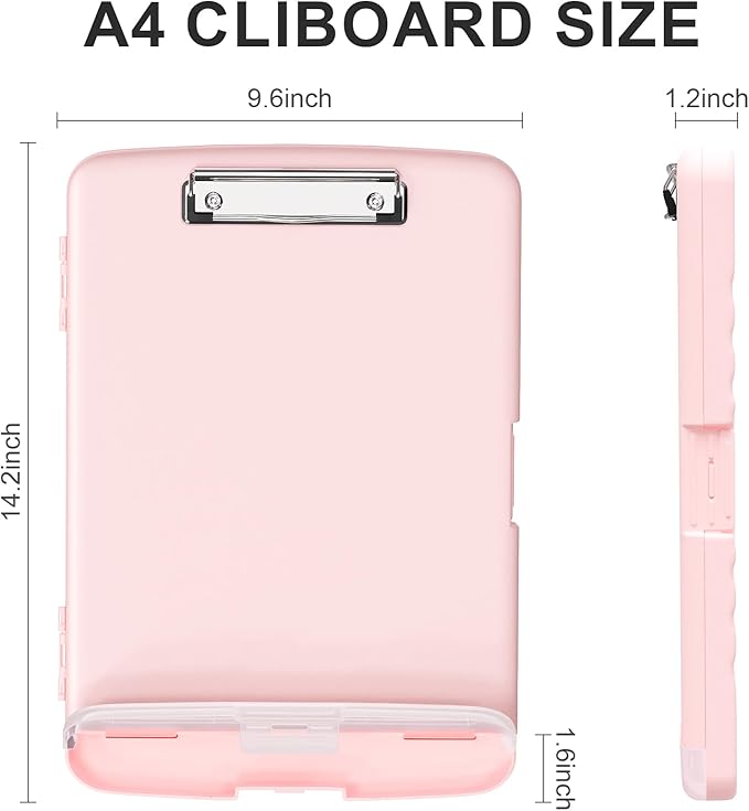 Plastic Clipboard with Storage, 8.5 x 11 Storage Organization Box Side-Opening - Image 2