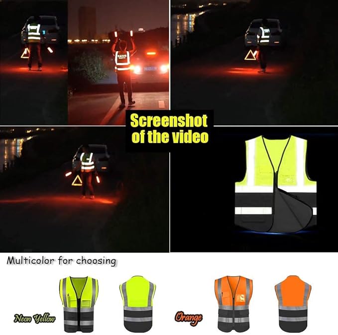 YOWESHOP High Reflective Visibility Safety Vest Custom Your Logo Safety Workwear - Image 2
