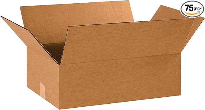 Partners Brand 18x12x6 Corrugated Cardboard Boxes, Storage Box by Partners+Brand