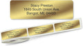 Personalized Return Address Labels, Roll of 250 Gold Foil Self-Adhesive Labels by ColorfulImages