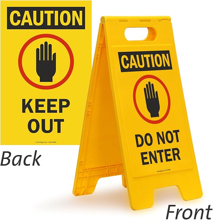SmartSign Folding Floor Sign, Legend "Do Not Enter" - Image 2