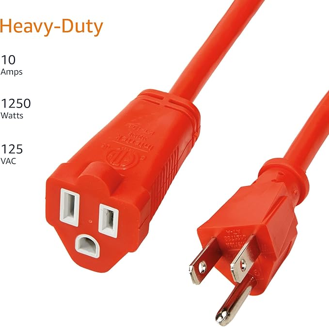 Amazon Basics 100 foot 3-Prong Vinyl Indoor/Outdoor Extension Cord - Image 2