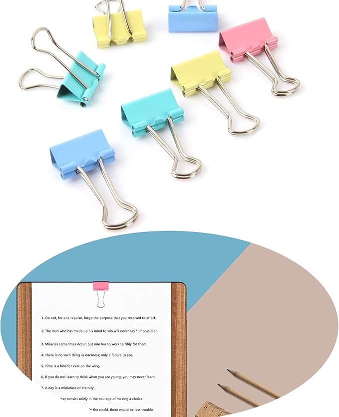Ufmarine Small Binder Clips 1 inch Length, - Image 6