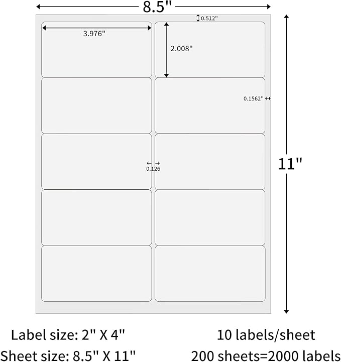 200 Sheets Shipping Address Labels - Image 3
