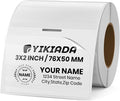 Clear Thermal Labels Vinyl 2 × 3 Inch Self-Adhesive Rectangle Stickers Roll by YIKIADA