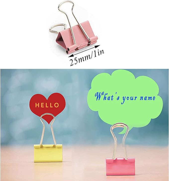 Ufmarine Small Binder Clips 1 inch Length, - Image 2