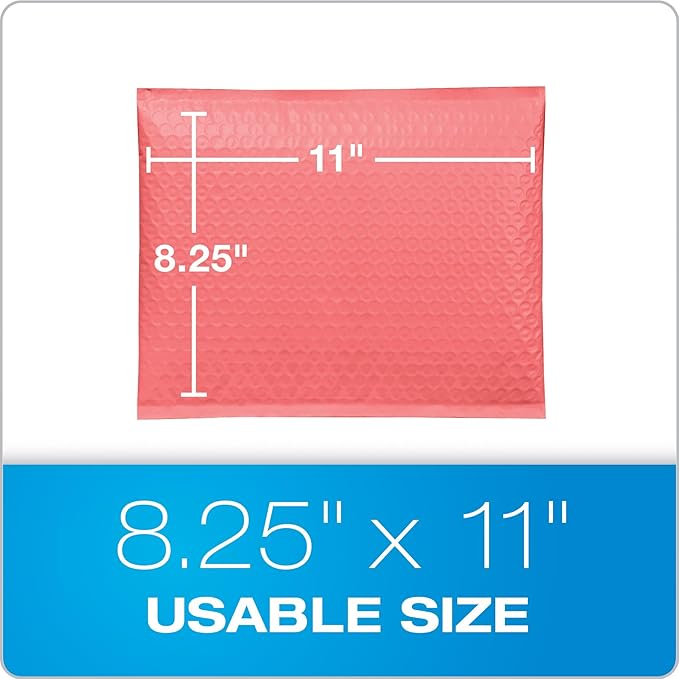 Quality Park Bubble Mailers, 8.25 x 11 Shipping Envelopes, Water Resistant - Image 6