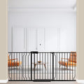 ALLAIBB Extra Wide Pressure Mount Baby Gate Auto Close Black Metal Child Dog by ALLAIBB