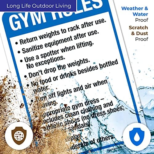 Gym Rules Return Weights to Rack After Use Sanitize Equipment After Use - Image 5