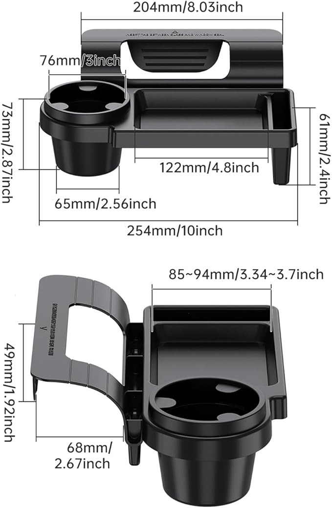 GDQ Car Window Organizer- Multi-Function Clip-On Cup Holder & Phone Mount | No - Image 4