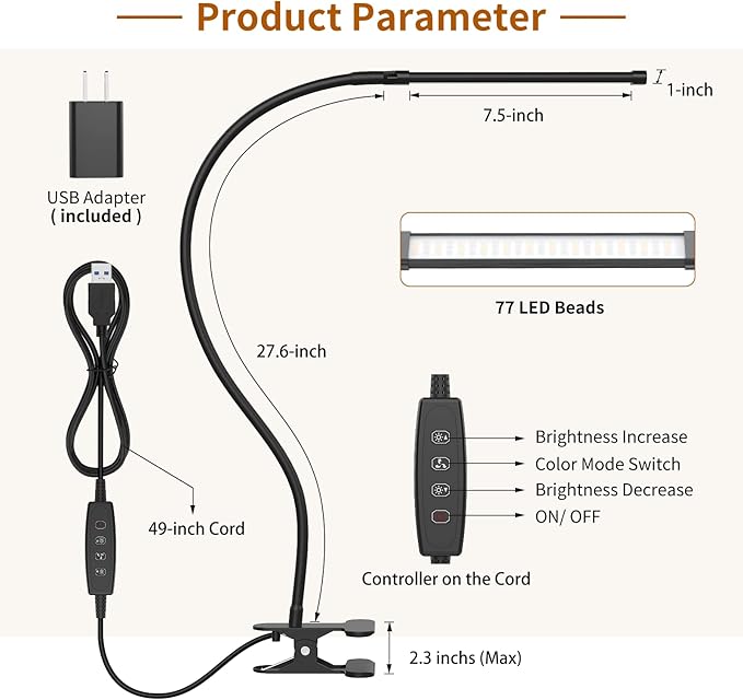 iZELL LED Desk Lamp for Home Office - Image 6