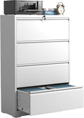 4 Drawer Lateral File Cabinets, Wide Steel Storage Cabinet Commercial Drawer by IKIMIMetalFurniture
