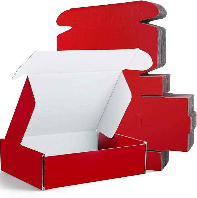 Spakon 50 Packs Shipping Boxes Cardboard Corrugated Mailer Packaging Boxes by Aranorun