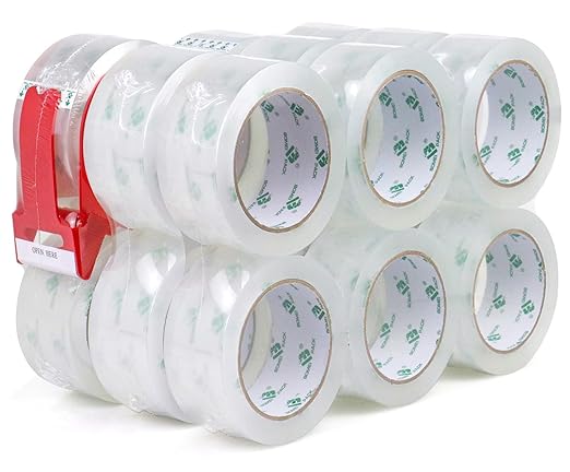 BOMEI PACK 18 Rolls Clear Packing Tape by BOMEIPACK