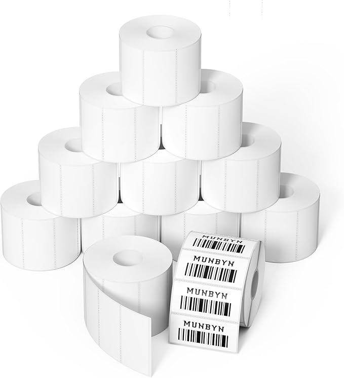 MUNBYN 2x1 Inch Thermal Sticker Labels, Address Barcode Self-Adhesive Label by MUNBYN