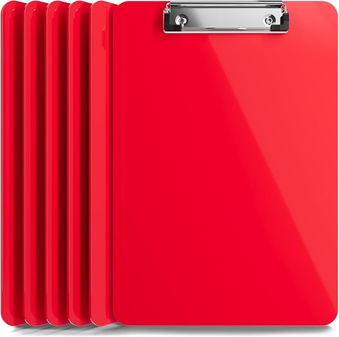 Plastic Clipboards Multi Pack Clipboard Strong 12.5 x 9 Inch | Holds 100 by OfficeSolutionsDirect