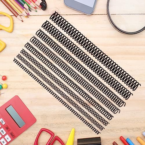 120 Pack Plastic Spiral Binding Coils Binder Binding Spirals Rings Multi Size Spiral Binding Wire Combs Spines Coils, 4:1 Pitch, 1/4 5/16 3/8 1/2 9/16 5/8 3/4 7/8 Inch (Black New Version) - Image 6