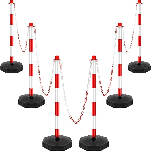Konohan 6 Pack 34 Inch Parking Cone Delineators Post Traffic Cone Plastic by Konohan