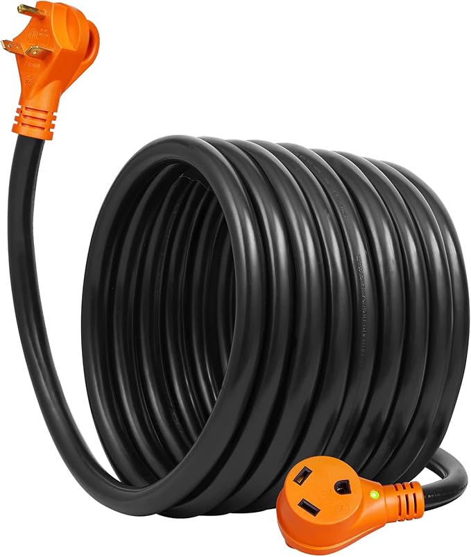 VEVOR 30 Amp RV Extension Cord, 25 ft, Heavy Duty STW 10/3 AWG RV Power Cord - Image 10