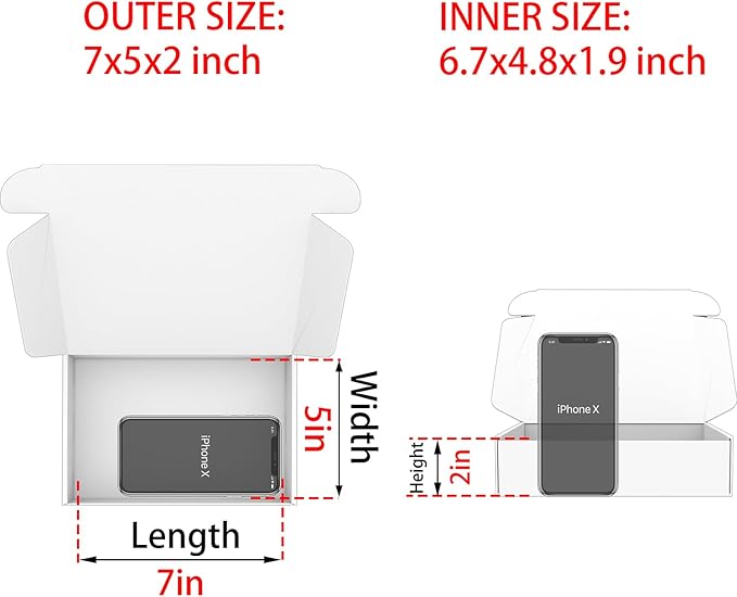 Small Black Shipping Boxes for Small Business Pack of 25-7x5x2 inches Cardboard - Image 2