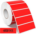3 × 1 Inches Red Rectangle Color Coding Labels 1000 PCS, Self-Adhesive Writable by Meitaat