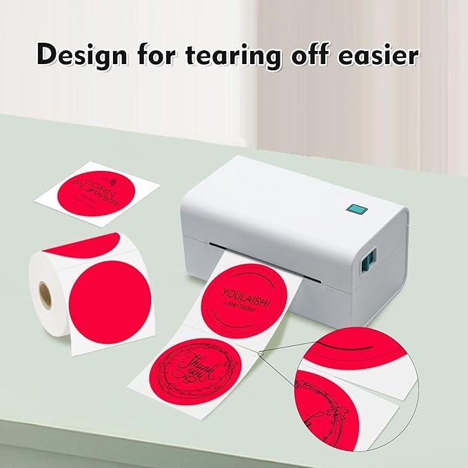 3 x 3Inch Round Color Coding Labels Circle Thermal Labels Printable Waterproof - Image 2